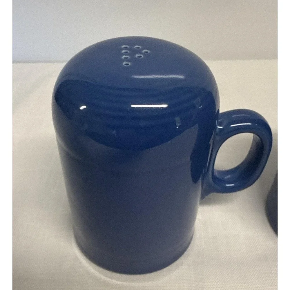 Fiestaware Rangetop Blue Salt and Pepper Shakers Set of 2 Ceramic Glazed Fiesta